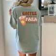 Coffee Gives Me Para Powers Parapro Teacher Squad Women's Comfort Colors T-Shirt Back Print Bay