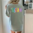 Colorful Steam Letters For Steam Program Teacher And Student Women's Comfort Colors T-Shirt Back Print Bay