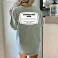 Composition Notebook Halloween Costume Teacher Student Women's Comfort Colors T-Shirt Back Print Bay Composition Notebook Halloween Costume Teacher Student Women's Comfort Colors T-Shirt Back Print Bay
