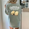 Cool History Teacher Read The Constitution For The Articles Women's Comfort Colors T-Shirt Back Print Bay