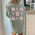 Coquette Bow Ballet Dance Teacher Coquette Women Dancing Women's Comfort Colors T-Shirt Back Print Bay