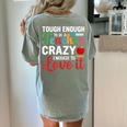 Crazy Teacher Men Women School Teachers Women's Comfort Colors T-Shirt Back Print Bay