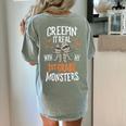 Creepin It Real With My 1st Grade Monsters Halloween Teacher Women's Comfort Colors T-Shirt Back Print Bay Creepin It Real With My 1st Grade Monsters Halloween Teacher Women's Comfort Colors T-Shirt Back Print Bay