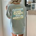 Custodian Because Teachers Need Heroes Too School Janitor Women's Comfort Colors T-Shirt Back Print Bay Custodian Because Teachers Need Heroes Too School Janitor Women's Comfort Colors T-Shirt Back Print Bay