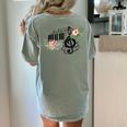 Cut Music Teacher Shirt With a Piano Keys Notes And Flowers Women's Comfort Colors T-Shirt Back Print Bay
