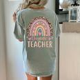 Cute Daycare Teacher Rainbow Leopard Print Childcare Worker Women's Comfort Colors T-Shirt Back Print Bay Cute Daycare Teacher Rainbow Leopard Print Childcare Worker Women's Comfort Colors T-Shirt Back Print Bay