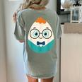 Cute Good Egg Teacher Halloween Costume Food Group Women's Comfort Colors T-Shirt Back Print Bay