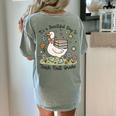 Cute Goose It's A Beautiful Day To Teach 1st Grade Teacher Women's Comfort Colors T-Shirt Back Print Bay