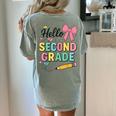 Cute Hello Second Grade Back To School Coquette Teacher Girl Women's Comfort Colors T-Shirt Back Print Bay Cute Hello Second Grade Back To School Coquette Teacher Girl Women's Comfort Colors T-Shirt Back Print Bay