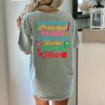 Cute Principal Nurse Lunch Lady Teacher Coach Homeschool Mom Women's Comfort Colors T-Shirt Back Print Bay