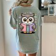 Cute Reading Owl Book Lover Teacher Librarian Bookworm Women's Comfort Colors T-Shirt Back Print Bay Cute Reading Owl Book Lover Teacher Librarian Bookworm Women's Comfort Colors T-Shirt Back Print Bay
