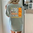 Cute Teacher Halloween For Women Men Teacher Pumpkin Women's Comfort Colors T-Shirt Back Print Bay