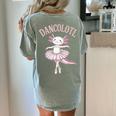 Dancolotl Ballerina Axolotl Ballet Dance Teacher Women's Comfort Colors T-Shirt Back Print Bay