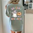 Daycare Boo Crew Groovy Halloween Floral Ghost Kid Teacher Women's Comfort Colors T-Shirt Back Print Bay Daycare Boo Crew Groovy Halloween Floral Ghost Kid Teacher Women's Comfort Colors T-Shirt Back Print Bay
