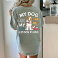 My Dog Ate My Lesson Plan Teacher Back To School Women's Comfort Colors T-Shirt Back Print Bay