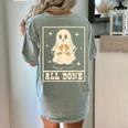 All Done Sign Language Ghost Speech Pathology Teacher Women's Comfort Colors T-Shirt Back Print Bay