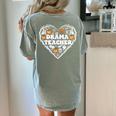 Drama Teacher Heart Pumpkin Ghost Halloween Kids Women's Comfort Colors T-Shirt Back Print Bay Drama Teacher Heart Pumpkin Ghost Halloween Kids Women's Comfort Colors T-Shirt Back Print Bay
