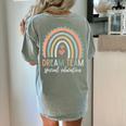 Dream Team Special Education Teacher ED SPED Squad Rainbow Women's Comfort Colors T-Shirt Back Print Bay