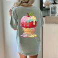 Dripping Apple Ice Cream Cone Cute Teacher Appreciation Women's Comfort Colors T-Shirt Back Print Bay Dripping Apple Ice Cream Cone Cute Teacher Appreciation Women's Comfort Colors T-Shirt Back Print Bay