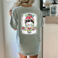 Early Head Start Life Messy Bun Back To School Teacher Women Women's Comfort Colors T-Shirt Back Print Bay
