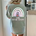 Early Headstart Cute Retro Rainbow Teachers Women's Comfort Colors T-Shirt Back Print Bay