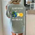 Earth Rotation Earth Day Science Teacher Kids Women Women's Comfort Colors T-Shirt Back Print Bay