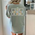 Easily Distracted By Rocks Geology Teacher Women's Comfort Colors T-Shirt Back Print Bay