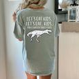 Lets Eat Kids Punctuation Saves Lives Dino Teacher Men Women's Comfort Colors T-Shirt Back Print Bay Lets Eat Kids Punctuation Saves Lives Dino Teacher Men Women's Comfort Colors T-Shirt Back Print Bay