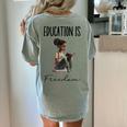 Education Is Freedom Teacher Books Black History Month Women's Comfort Colors T-Shirt Back Print Bay Education Is Freedom Teacher Books Black History Month Women's Comfort Colors T-Shirt Back Print Bay