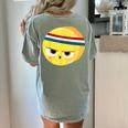 The Eggcellent Athlete Good Egg Teacher Halloween Food Group Women's Comfort Colors T-Shirt Back Print Bay