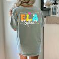 ELA Squad Teacher Back To School English Language Arts Women's Comfort Colors T-Shirt Back Print Bay ELA Squad Teacher Back To School English Language Arts Women's Comfort Colors T-Shirt Back Print Bay