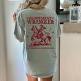 Elopement Wrangler Teacher ABA Behavior Support Cowboy Women's Comfort Colors T-Shirt Back Print Bay