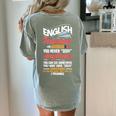 English Teacher Women's Comfort Colors T-Shirt Back Print Bay English Teacher Women's Comfort Colors T-Shirt Back Print Bay