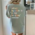 ESL Teacher ESOL Student Cute Retro Back To School First Day Women's Comfort Colors T-Shirt Back Print Bay ESL Teacher ESOL Student Cute Retro Back To School First Day Women's Comfort Colors T-Shirt Back Print Bay