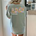 ESL Teacher We All Laugh In The Same Language Women's Comfort Colors T-Shirt Back Print Bay