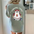 Espooky Vibes Maestra Halloween Spanish Mexican Teacher Women's Comfort Colors T-Shirt Back Print Bay