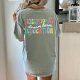 Exceptional Education Dream Team SPED ESE Teacher Autism Women's Comfort Colors T-Shirt Back Print Bay