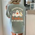Exhausted Daycare Teacher Is My Costume Halloween Ghost Fun For Men Women Women's Comfort Colors T-Shirt Back Print Bay Exhausted Daycare Teacher Is My Costume Halloween Ghost Fun For Men Women Women's Comfort Colors T-Shirt Back Print Bay