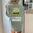 Eye Survived 100 Days Of School Monster Lover Teacher Kids Women's Comfort Colors T-Shirt Back Print Bay Eye Survived 100 Days Of School Monster Lover Teacher Kids Women's Comfort Colors T-Shirt Back Print Bay
