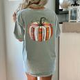 Fall Book Pumpkin Retro Reading Halloween Teacher Librarian Women's Comfort Colors T-Shirt Back Print Bay Fall Book Pumpkin Retro Reading Halloween Teacher Librarian Women's Comfort Colors T-Shirt Back Print Bay