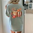 Fall Book Pumpkin Retro Reading Halloween Teacher Women's Comfort Colors T-Shirt Back Print Bay Fall Book Pumpkin Retro Reading Halloween Teacher Women's Comfort Colors T-Shirt Back Print Bay