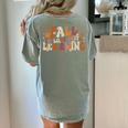 Fall In Love With Learning Autum Thanksgiving Teacher Kids Women's Comfort Colors T-Shirt Back Print Bay