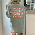 Fall In Love With Learning Autumn Teacher Thanksgiving Women's Comfort Colors T-Shirt Back Print Bay