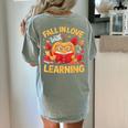 Fall In Love With Learning Pumpkin Thanksgiving Teacher Fall Women's Comfort Colors T-Shirt Back Print Bay
