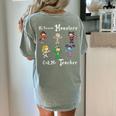 My Favorite Monsters Call Me Teacher Thank Mummy Vampire Bat Women's Comfort Colors T-Shirt Back Print Bay
