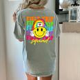 Field Trip Squad Groovy Field Day Smile Face Teacher Tie Dye Women's Comfort Colors T-Shirt Back Print Bay Field Trip Squad Groovy Field Day Smile Face Teacher Tie Dye Women's Comfort Colors T-Shirt Back Print Bay