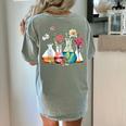 Floral Beakers Chemistry Lab Teacher Women's Comfort Colors T-Shirt Back Print Bay Floral Beakers Chemistry Lab Teacher Women's Comfort Colors T-Shirt Back Print Bay