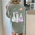 Flowers Test Tube Chemistry Student Science Teacher Women Women's Comfort Colors T-Shirt Back Print Bay