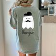 French Teacher Halloween Bonjour Ghost Women's Comfort Colors T-Shirt Back Print Bay French Teacher Halloween Bonjour Ghost Women's Comfort Colors T-Shirt Back Print Bay