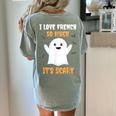 French Teacher Halloween French Class School Women's Comfort Colors T-Shirt Back Print Bay